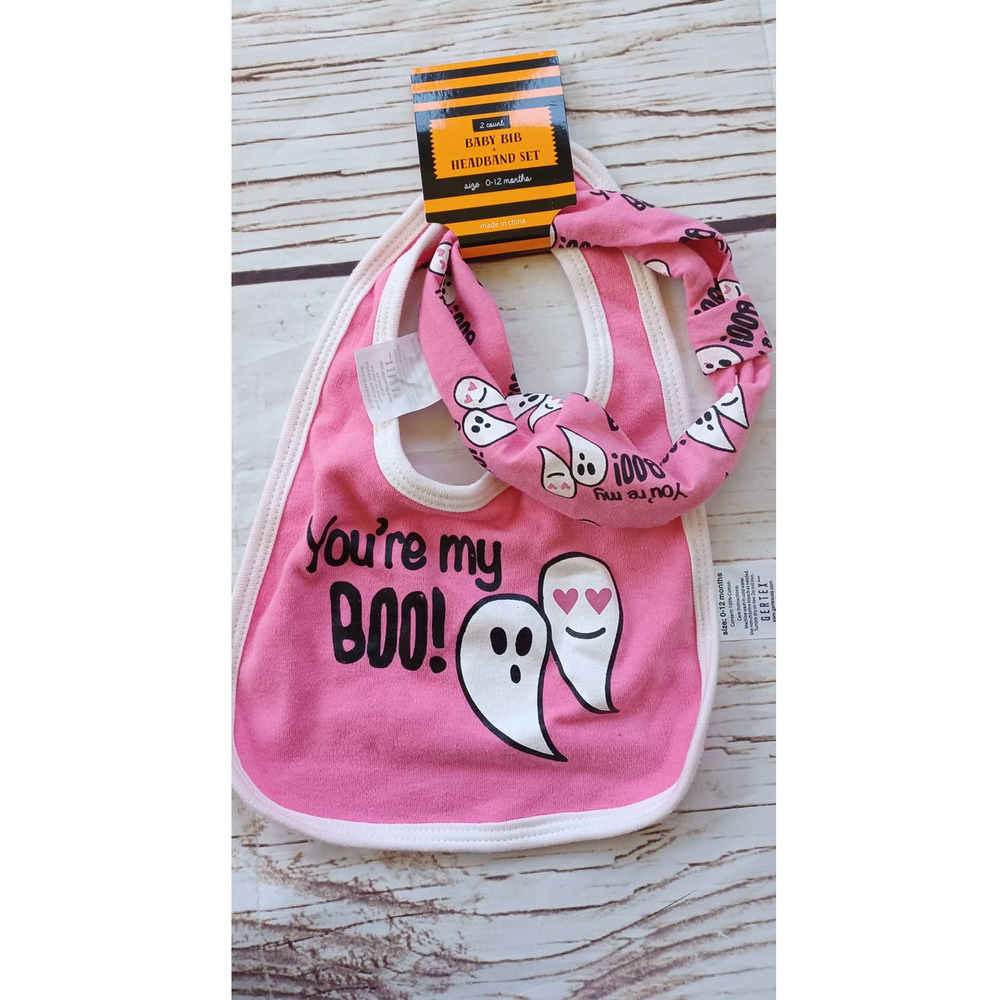 Gertex Halloween Ghost You're My Boo Headband and Bib